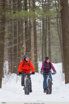 Vélo d’hiver au parc national d’Oka