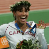 Chantal Petitclerc  Womens Wheelchair 800m Medal Ceremony