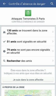 Contrôle d'absence de danger Facebook