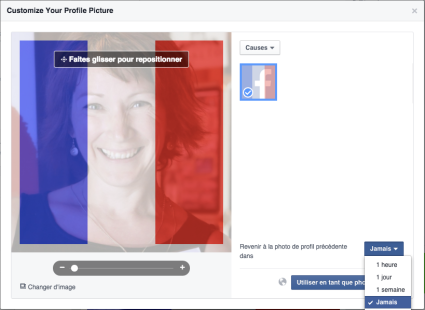 Modifier photo de profil Facebook