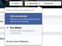 Facebook voir en premier