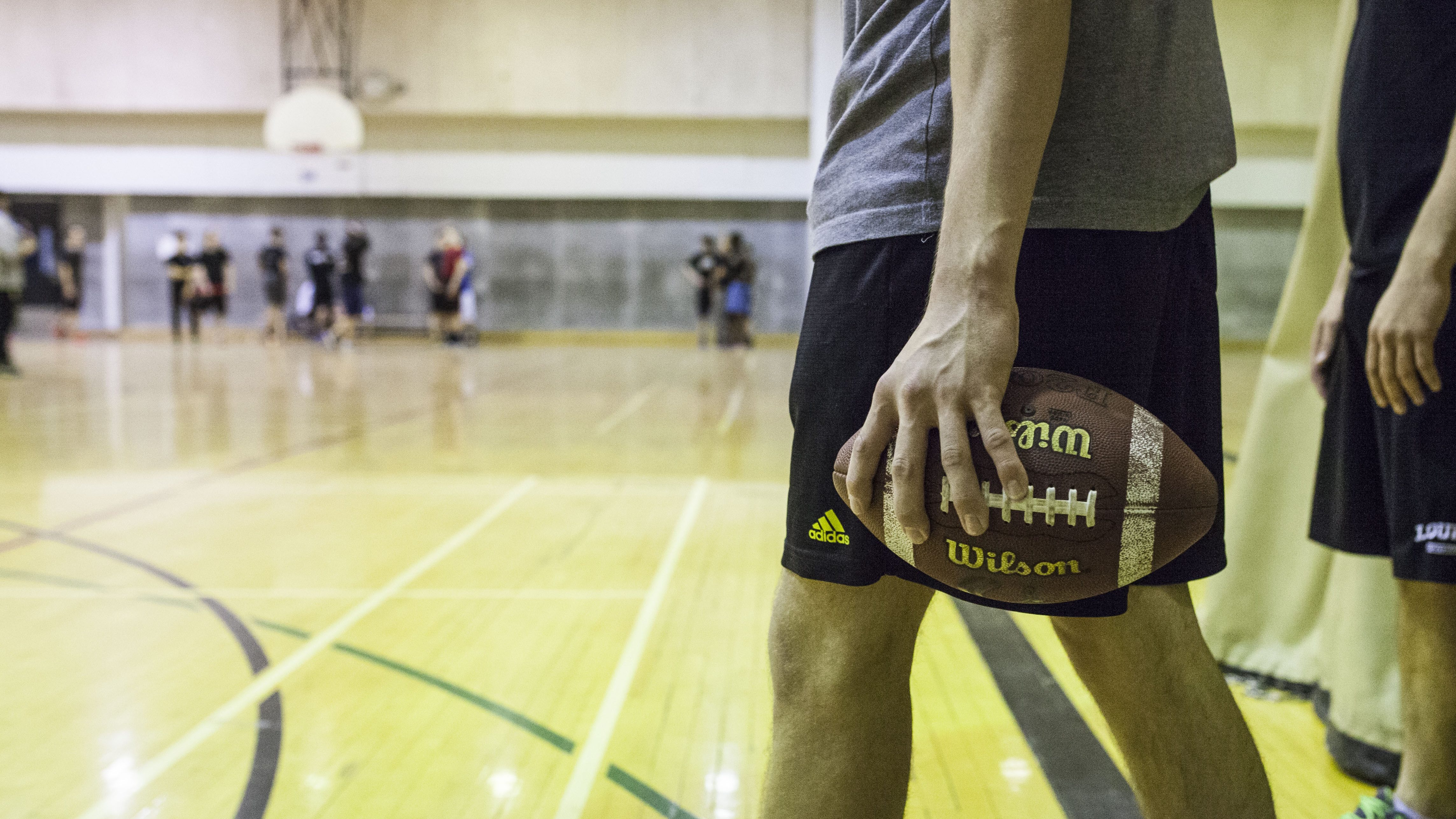 Un joueur de football