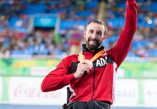 RIO DE JANEIRO - 15/09/2016 Brent Lakatos competes in the Men's 800m T53 Final at the Rio 2016 Paralympic Games at Olympic Stadium. (Photo by Angela Burger/Canadian Paralympic Committee)