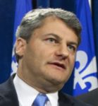 Action Democratique du Quebec Leader Gerard Deltell comments on a members vote to join the Coalition Avenir Quebec (CAQ) as Christian Levesque, president of the ADQ, right, looks on Sunday, January 22, 2012 at the legislature in Quebec City. Members of the ADQ voted at 70,5% for the proposition to merge with the CAQ. THE CANADIAN PRESS/Jacques Boissinot