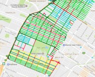 Le 16 février à 9h, l'ouest de Parc-Extension était en partie déneigés. Mais les deux autres secteurs attendaient toujours leur premier chargement de neige. 