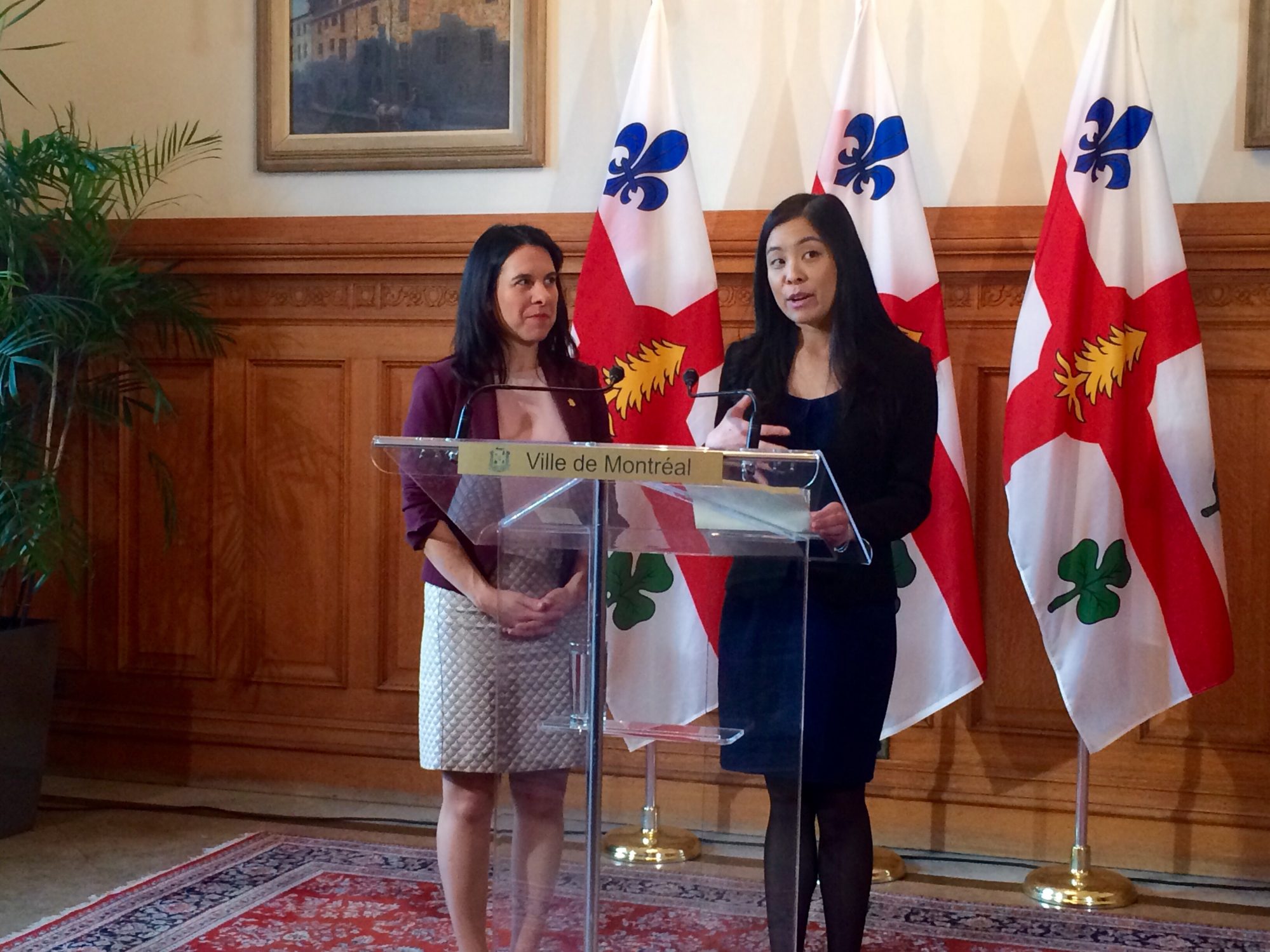 Cathy Wong et Valérie Plante