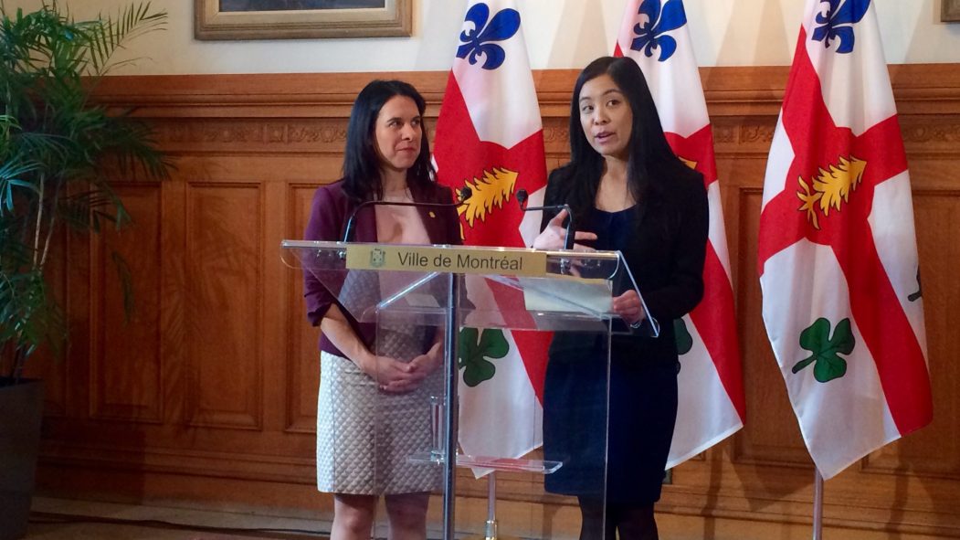 Cathy Wong et Valérie Plante