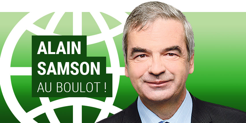 Bannière web du chroniqueur Alain Samson pour le journal Métro