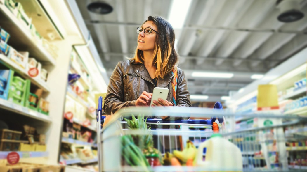 épicerie courses caddie supermarché plastique environnement