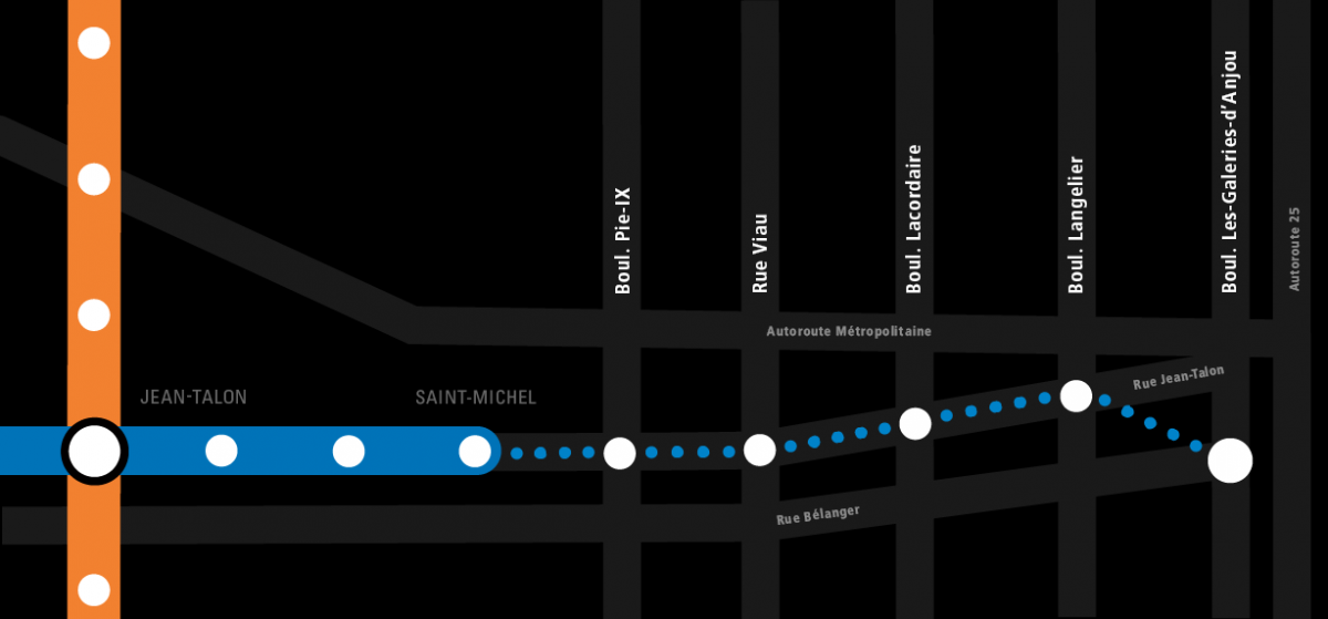 prolongement de la ligne bleue