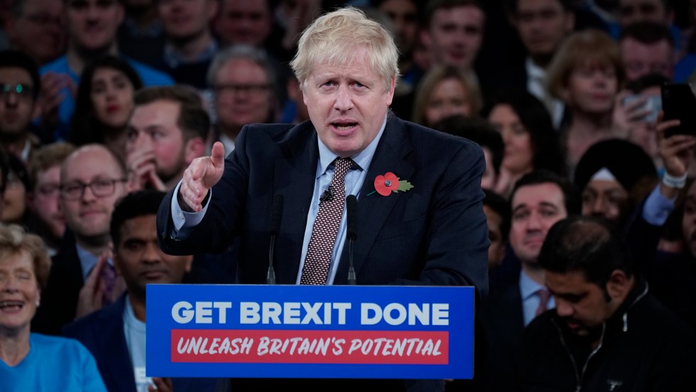 Boris Johnson Brexit programme électoral