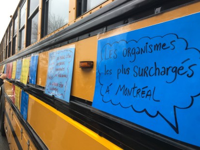 Affiches sur autobus