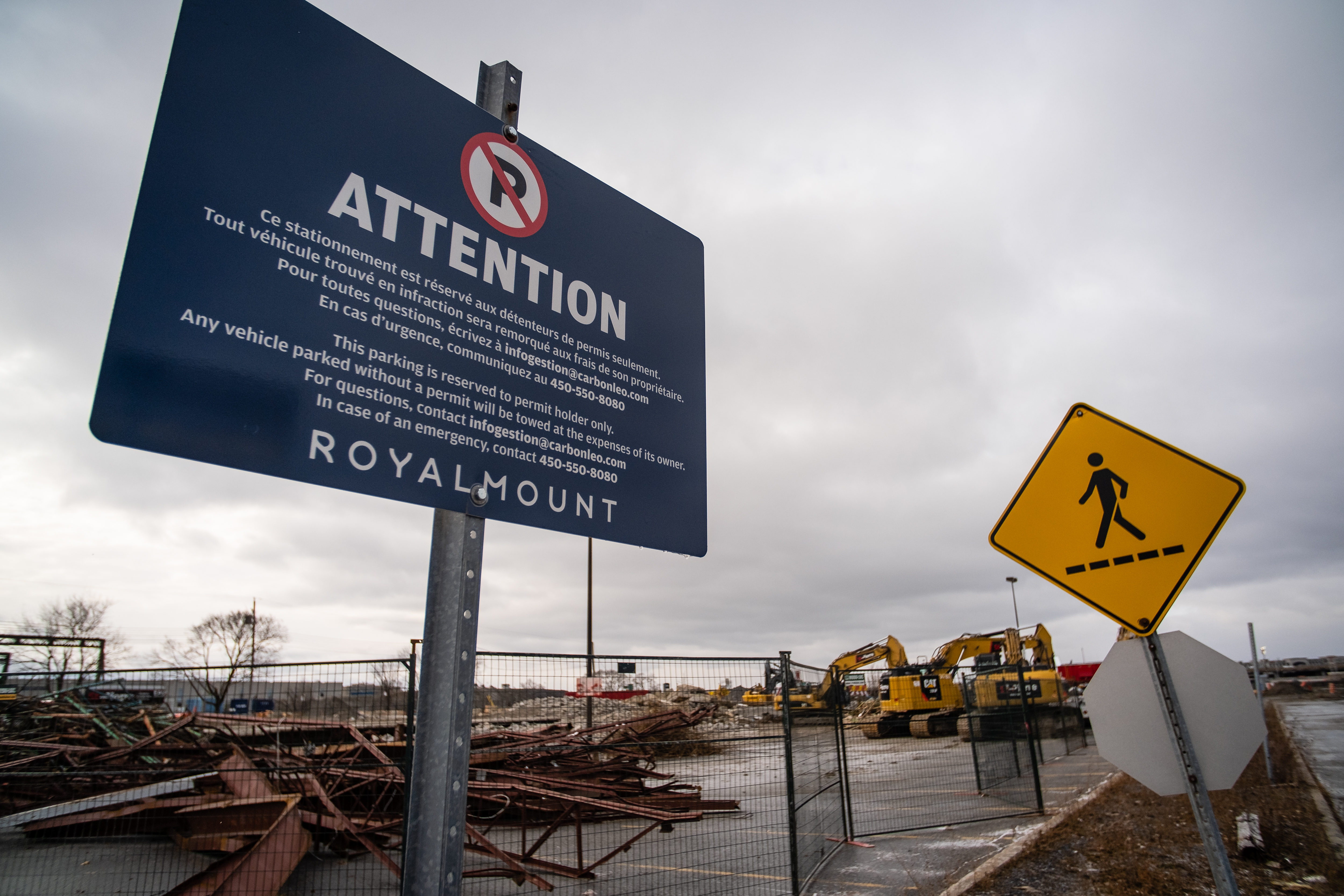 Le chantier du projet Royalmount, dans Ville Mont-Royal