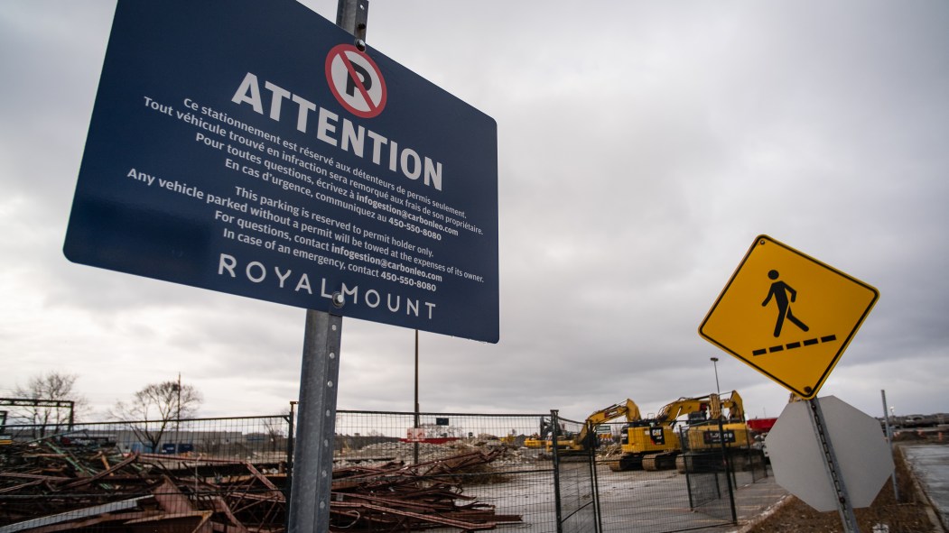 Le chantier du projet Royalmount, dans Ville Mont-Royal