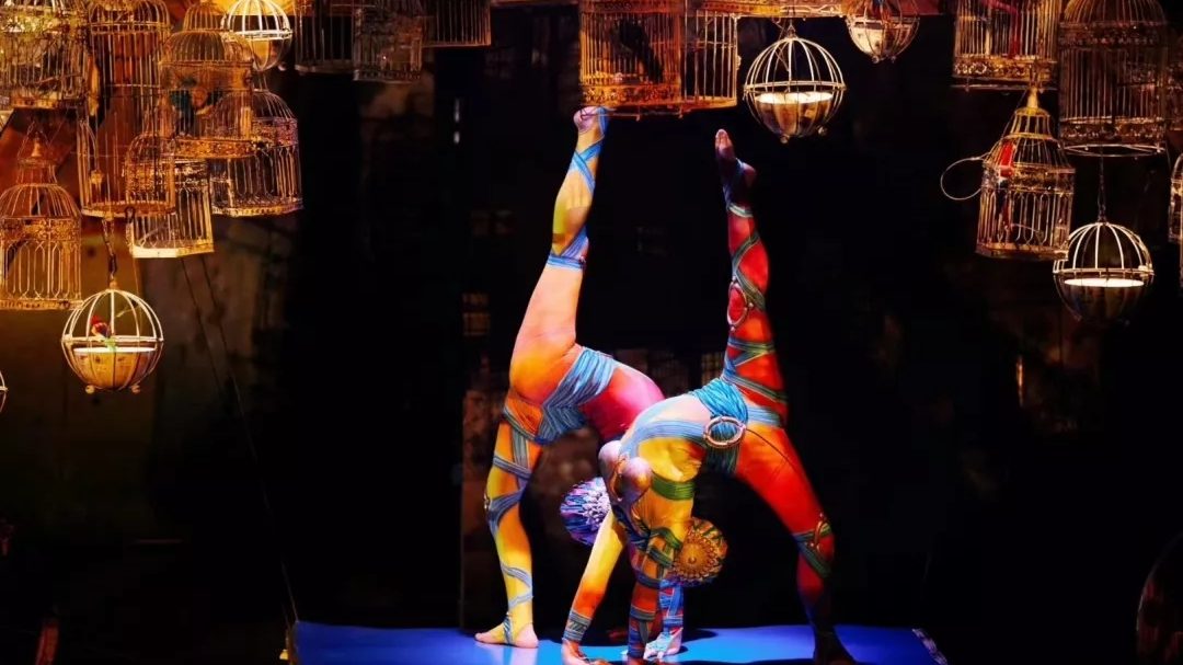 Des acrobates du Cirque du soleil