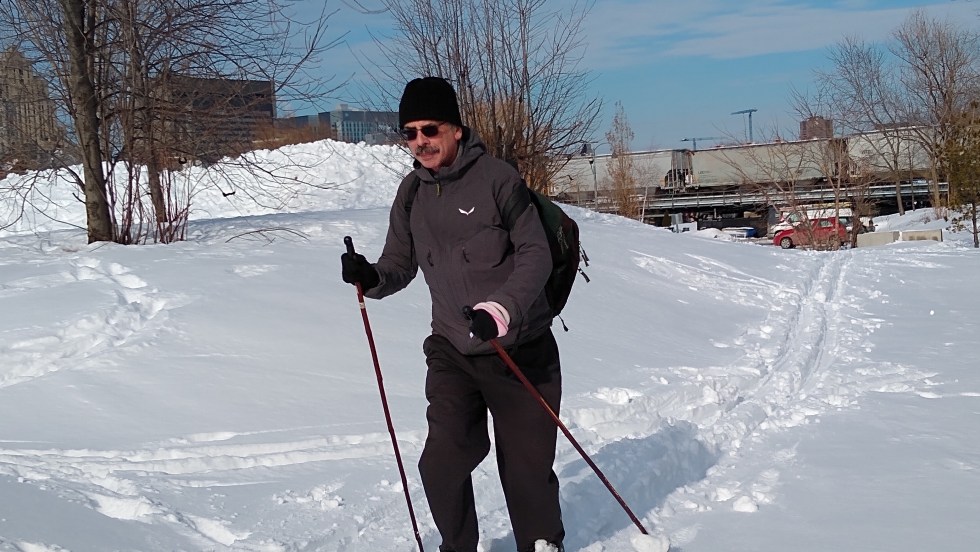 Une patinoire réfrigérée et des sentiers de ski de fond pourraient être aménagés au Bassin Peel. Le rêve de Pierre Marcoux.