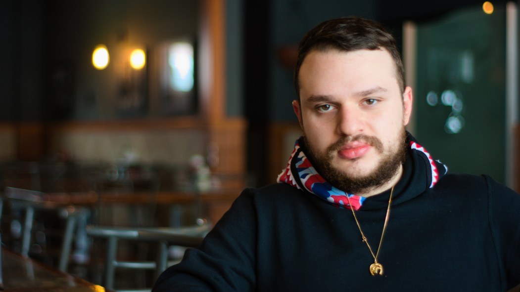 Le rappeur Rowjay à Montréal.