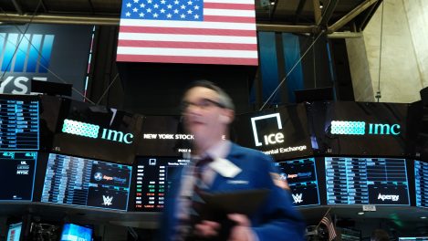 La bourse de Wall Street, à New York