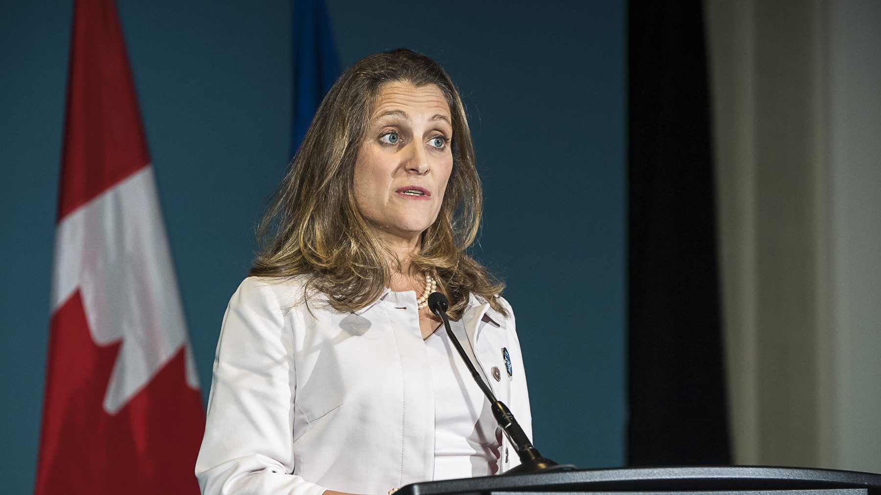 La vice-première ministre Chrystia Freeland