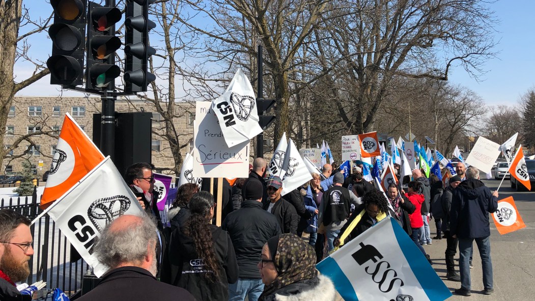 Manifestation des employés du pavillon Albert-Prevost pour plus de sécurité