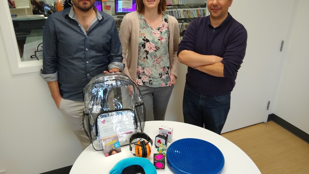Les bibliothécaires de Marie-Uguay ont entrepris un projet pilote concernant le prêt de trousses pour les enfants atteints de troubles sensoriels.