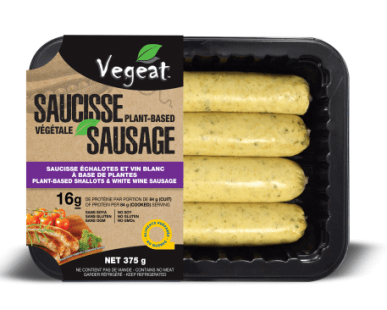 Paquet de saucisses végétales