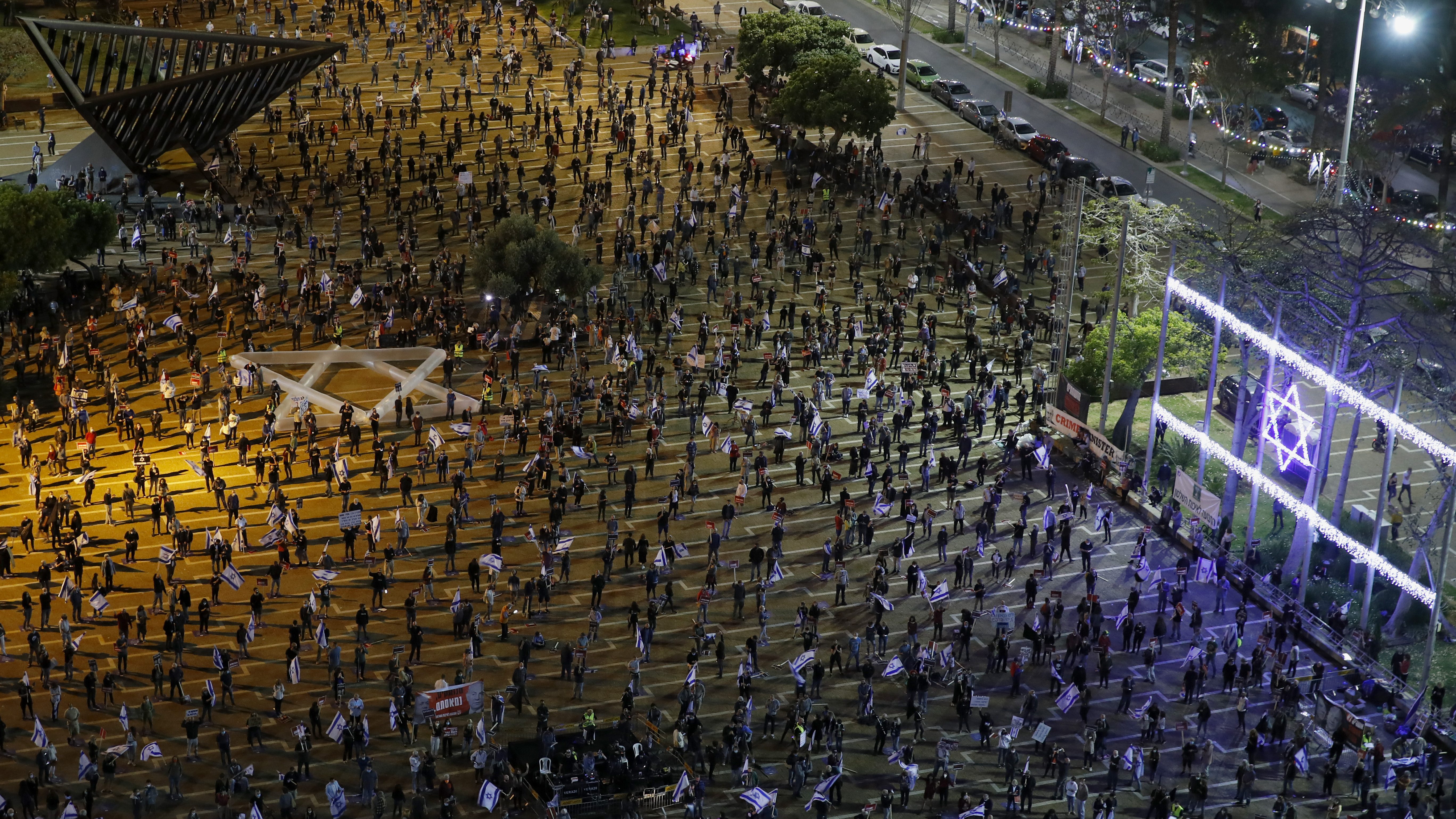 Gantz Netanyahu manifestation