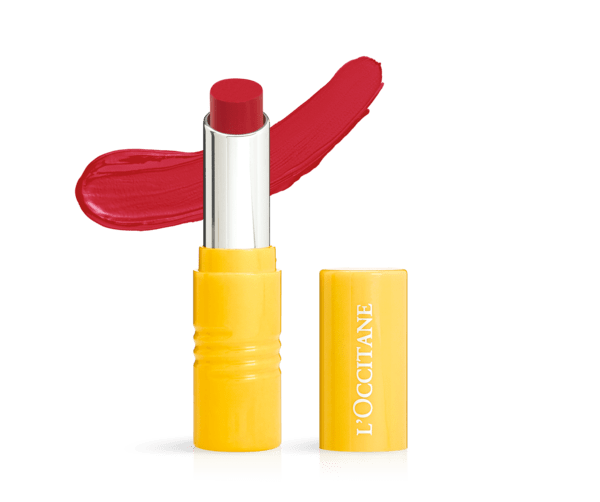 Tube de rouge à lèvre de couleur rouge