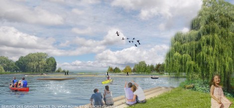 La marina de Lachine est située entre le parc René-Lévesque et le Vieux-Lachine.