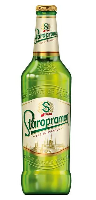 Bouteille de bière tchèque Staropramen