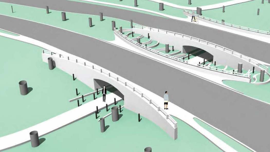 Rendu 3D des deux ponts d'étagement