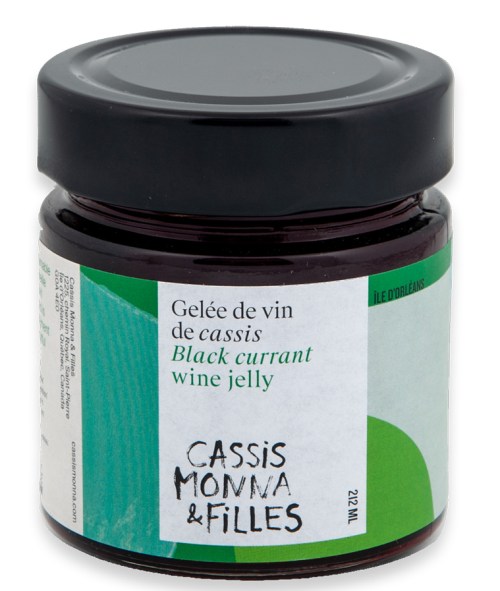 Pot de gelée de vin de cassis