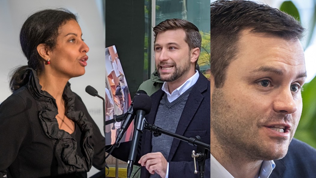 La cheffe du Parti libéral, Dominique Anglade, le co-porte-parole de Québec solidaire, Gabriel Nadeau-Dubois, et le chef du Parti québécois, Paul St-Pierre Plamondon, se questionnent sur le plan de Noël.