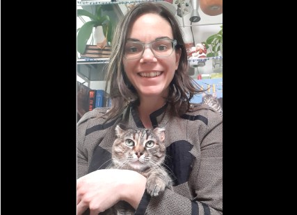 Izée un des chats errants receuillis par Tamy Da Silva