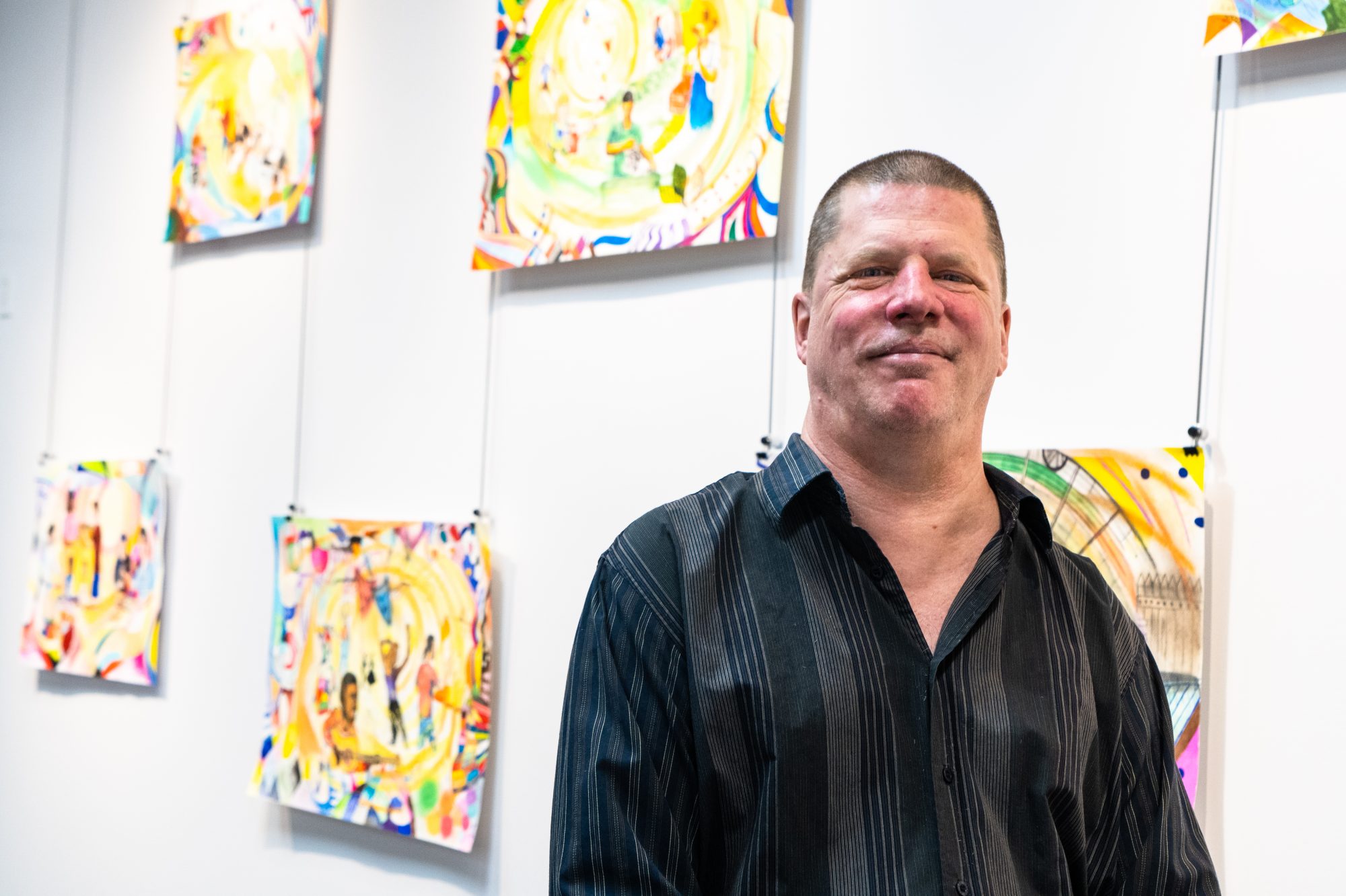 Alain Frigon espère communiquer un peu d’espoir à la communauté à travers son œuvre.