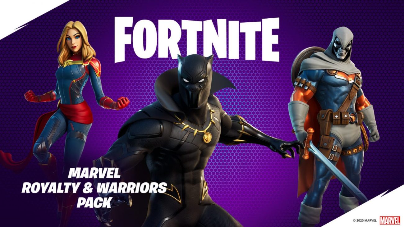 fortnite marvel heroes captain marvel taskmaster black panther