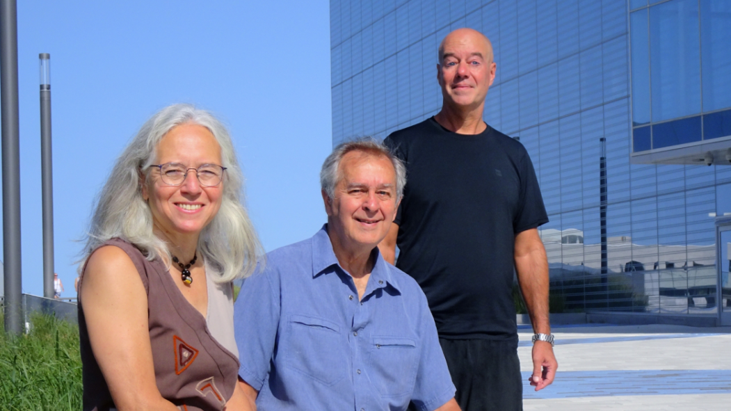 Céline Forget, Simon Latraverse et Jean-Marc Corbeil, les candidats du Parti Outremont..