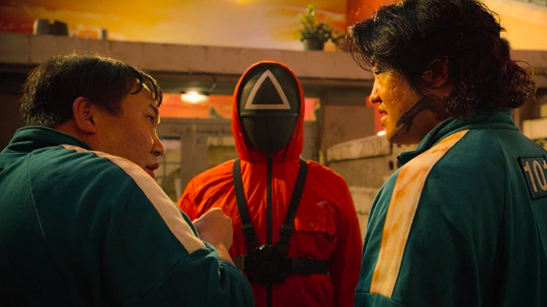 Trois personnages de la série Netflix «Squid Game»