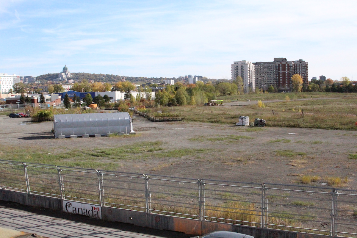 Un terrain vague du site Namur-Hippodrome où doit avoir lieu un vaste chantier de logements abordables.