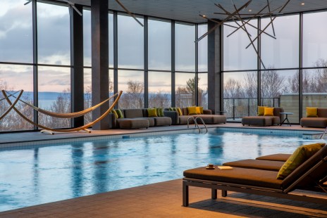 La piscine intérieure du Club Med Charlevoix