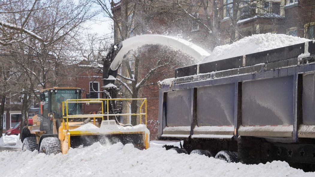 chargement de la neige