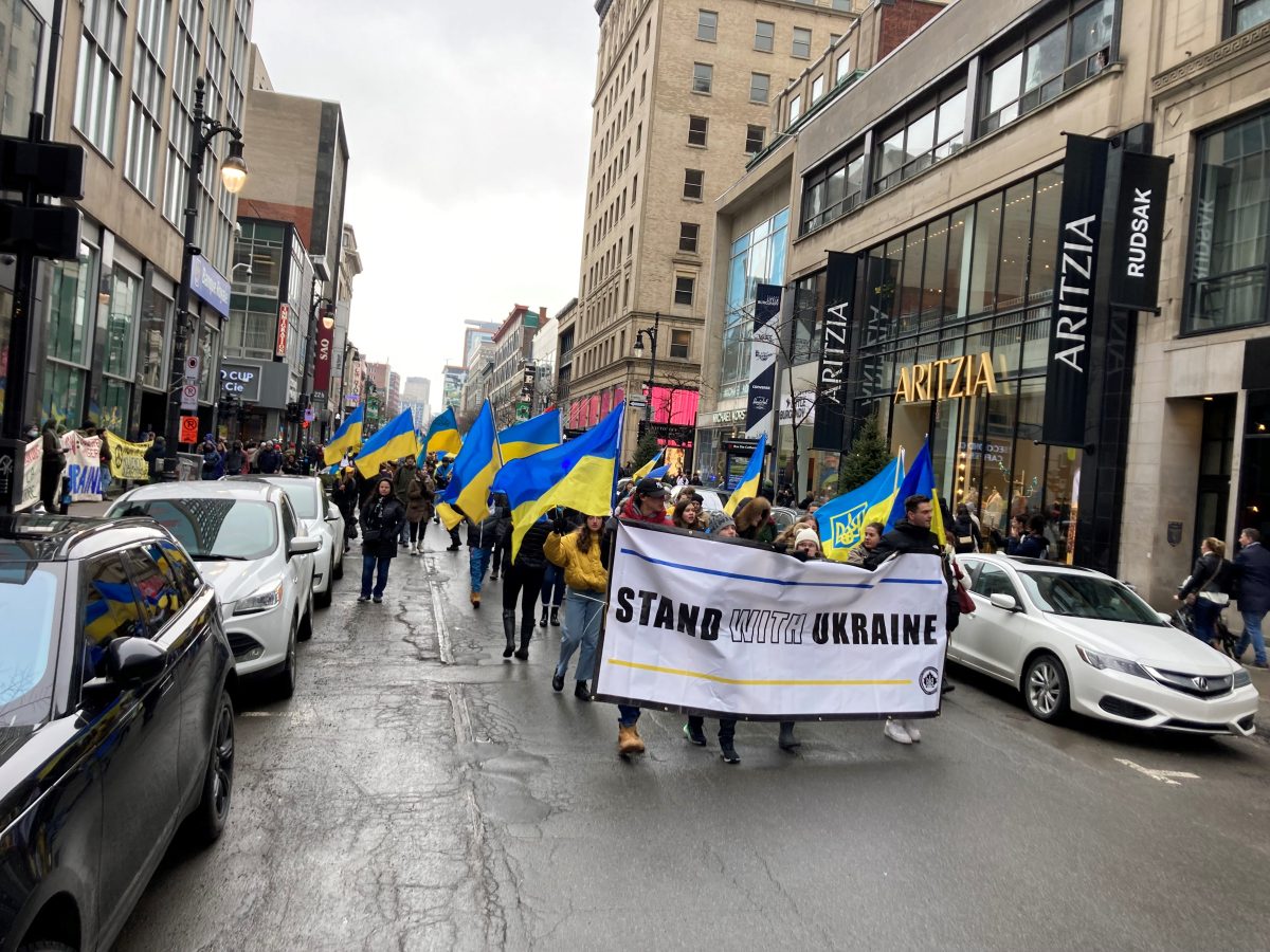 Manifestation guerre Ukraine Montréal