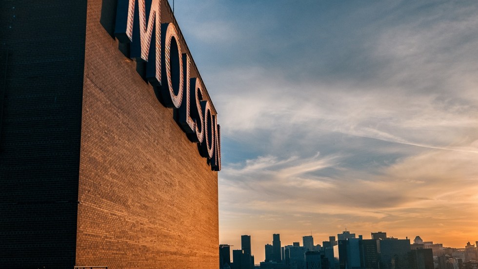 L'enseigne de la brasserie Molson à Montréal.