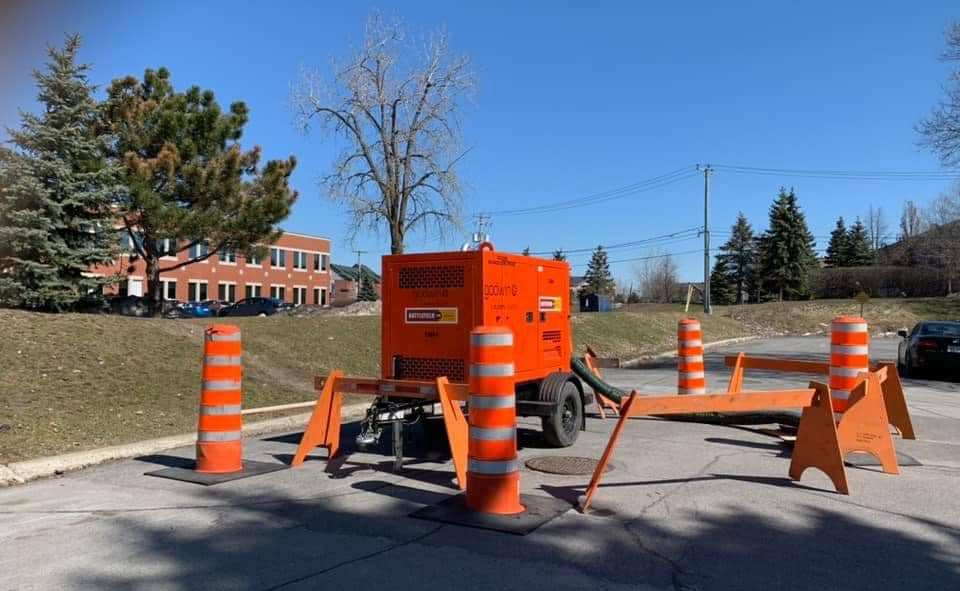 Une des pompes louée par l'Arrondissement de Pierrefonds-Roxboro