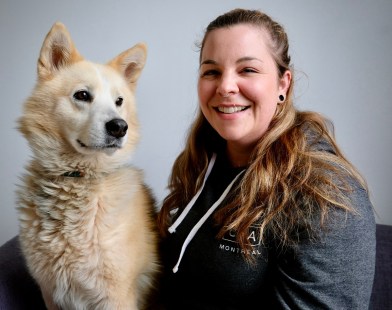 Alexandra Ayotte et la chienne Kalena