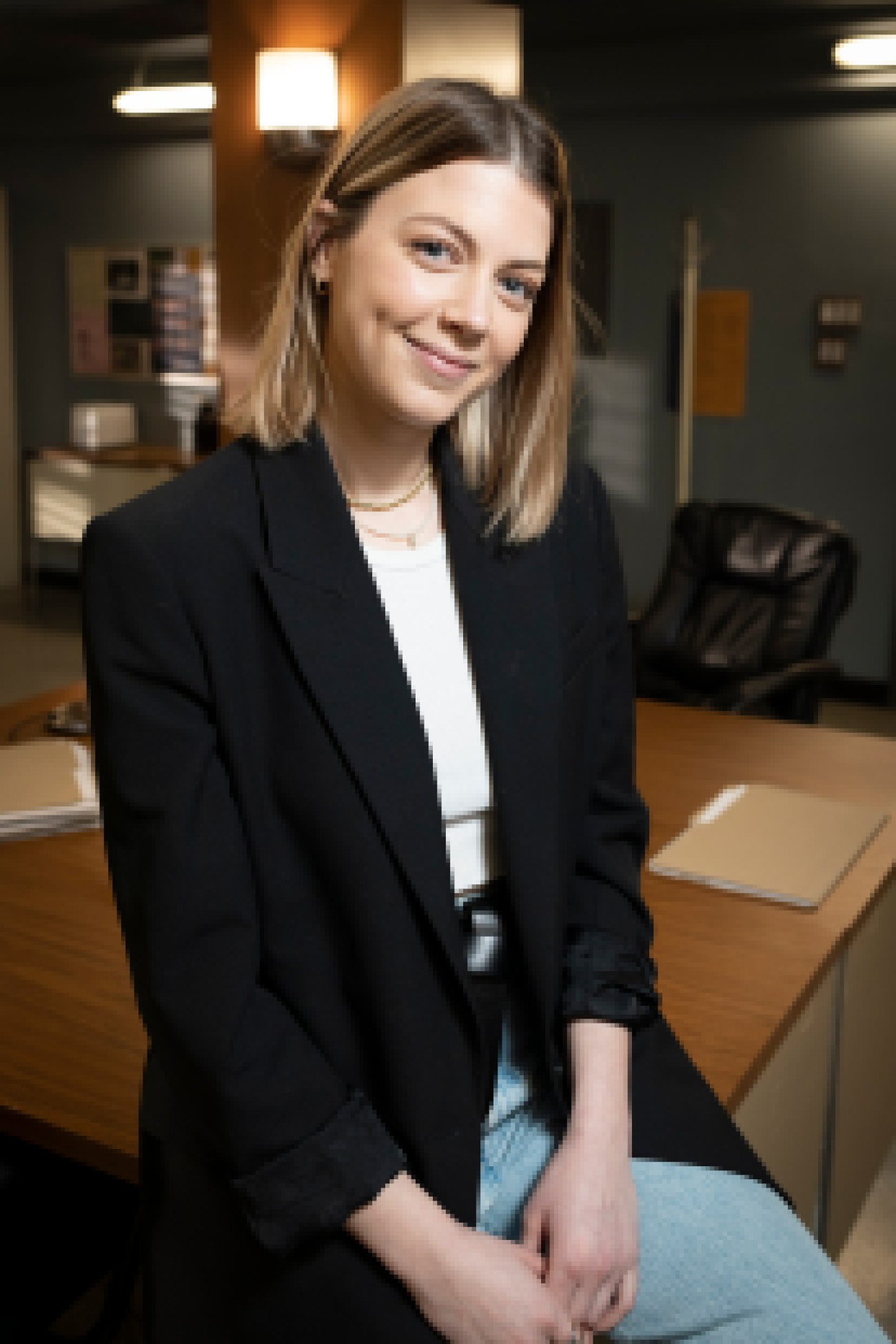 Catherine St-Laurent sur le plateau de District 31