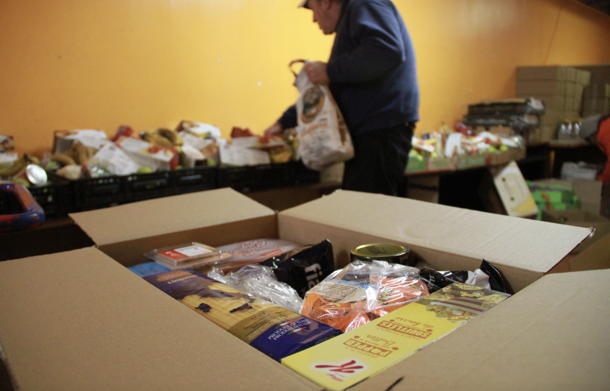 Un panier de denrées de Moisson Montréal