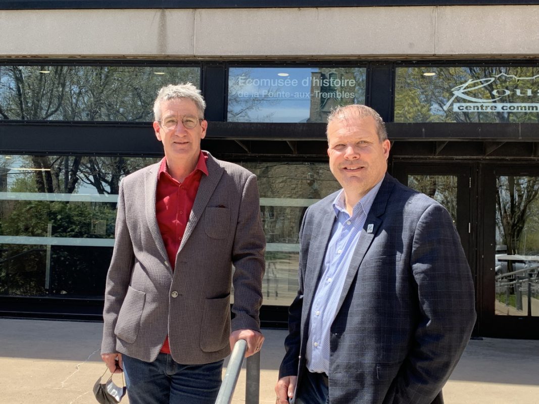 Stéphane Soumis, président de la SSÉPÎ-CSQ, et Éric Pronovost, président de la FPSS-CSQ