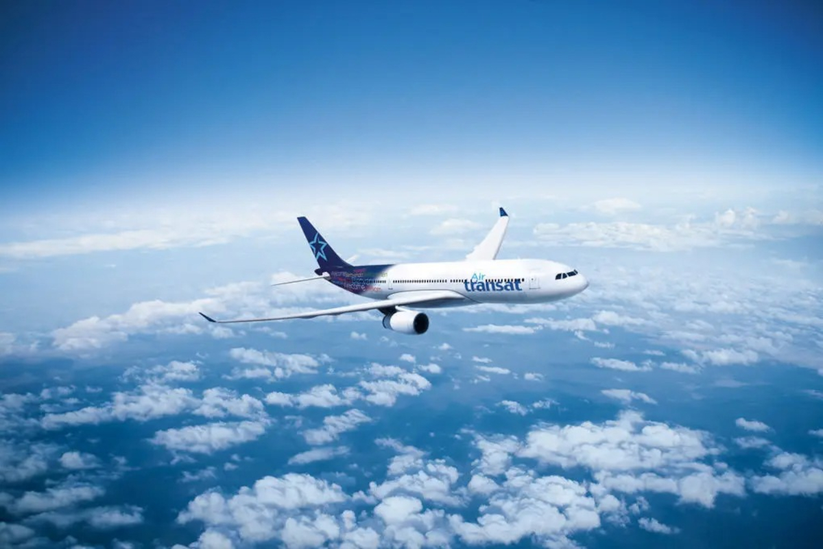 Un avion de la flotte d'Air Transat.