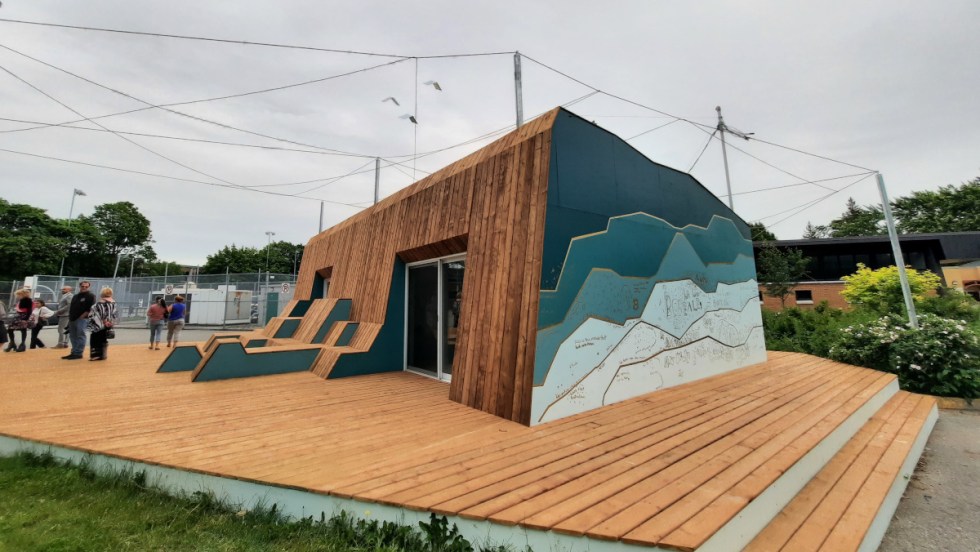 Le Biblioconteneur du parc Le Carignan; l’intérieur reste à meubler.